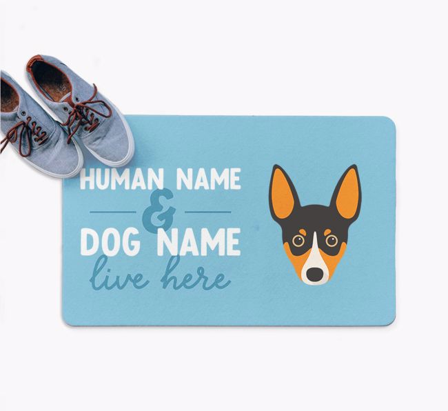 Human & Dog Live Here: Personalized {breedFullName} Doormat